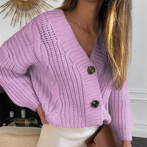 Load image into Gallery viewer, Vintage Knitted V Neck Cardigan
