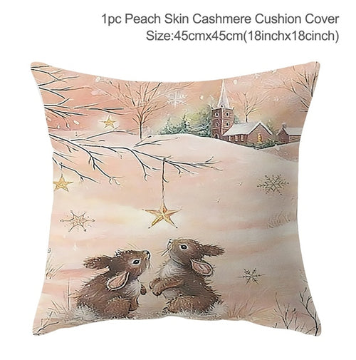 Load image into Gallery viewer, Christmas Elk Tree Cushion Cover
