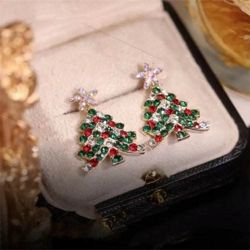 Load image into Gallery viewer, Christmas Tree Earrings
