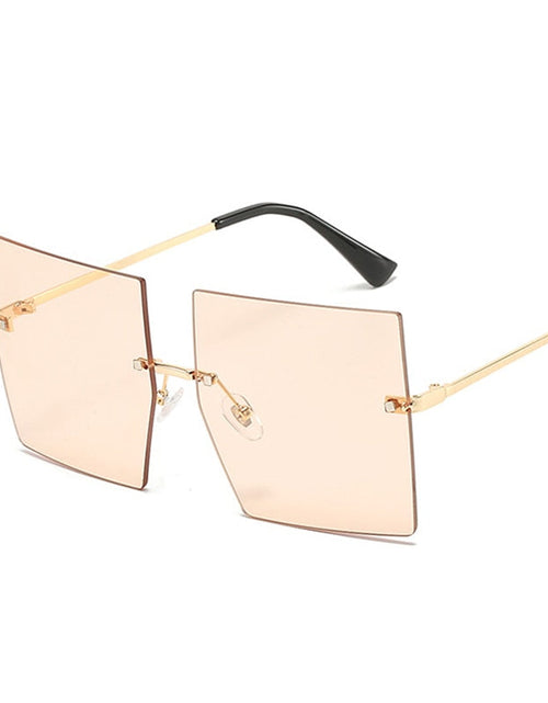 Load image into Gallery viewer, Oversized Rimless Square Sunglasses
