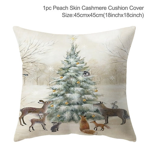 Load image into Gallery viewer, Christmas Elk Tree Cushion Cover
