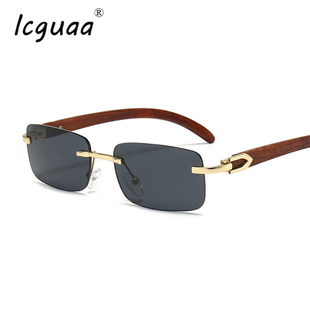 Rimless Steampunk Frameless Sunglasses