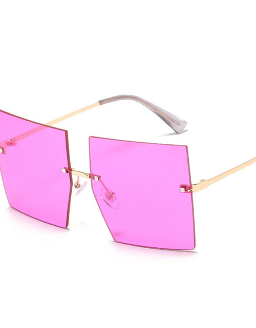 Load image into Gallery viewer, Oversized Rimless Square Sunglasses
