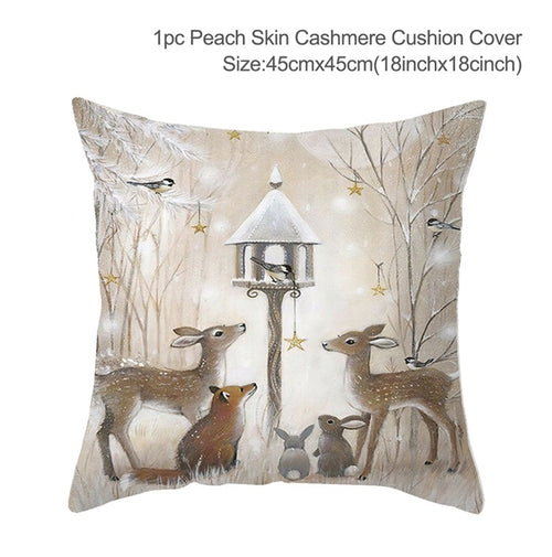 Load image into Gallery viewer, Christmas Elk Tree Cushion Cover
