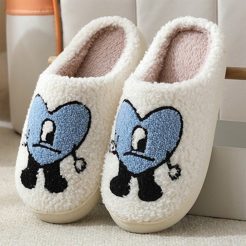 Load image into Gallery viewer, Love Heart Fluffy Slippers
