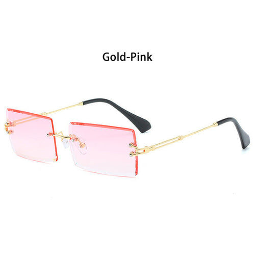 Load image into Gallery viewer, Rimless Small Rectangle Sunglasses UV400 Eyewear
