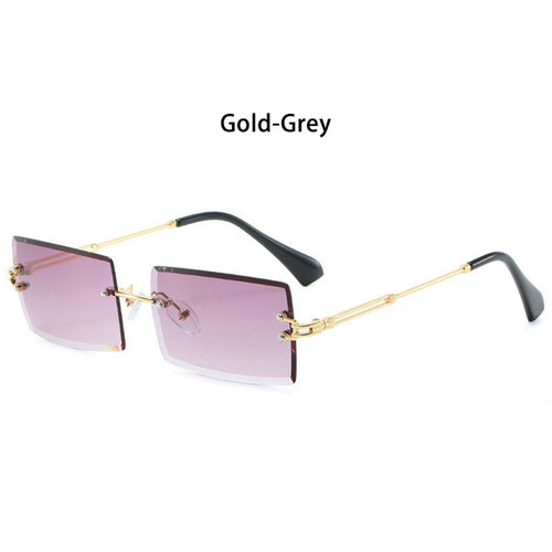 Load image into Gallery viewer, Rimless Small Rectangle Sunglasses UV400 Eyewear
