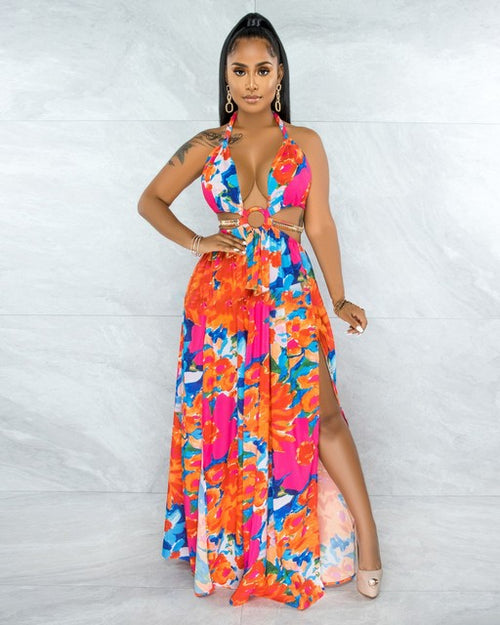 Load image into Gallery viewer, Floral Print Summer Dress
