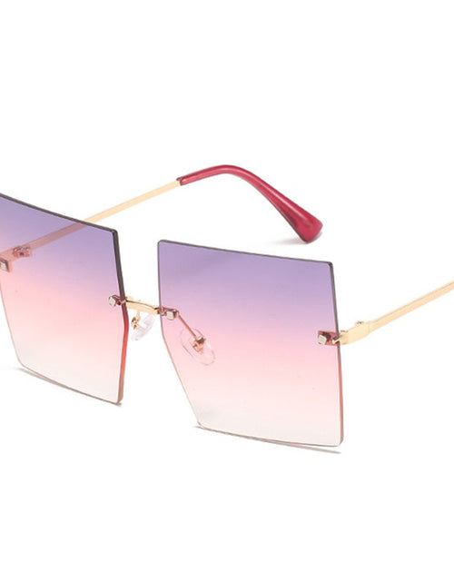 Load image into Gallery viewer, Oversized Rimless Square Sunglasses
