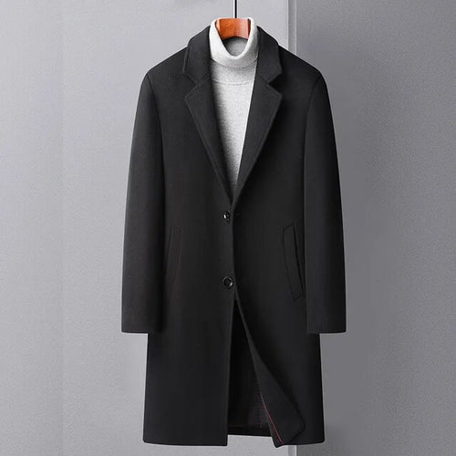 Load image into Gallery viewer, Men&#39;s Wool Trench Coat
