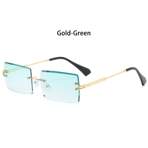 Load image into Gallery viewer, Rimless Small Rectangle Sunglasses UV400 Eyewear
