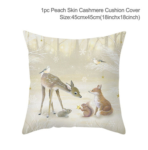 Load image into Gallery viewer, Christmas Elk Tree Cushion Cover
