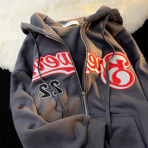 Load image into Gallery viewer, Letter Embroidery Hoodies for Women
