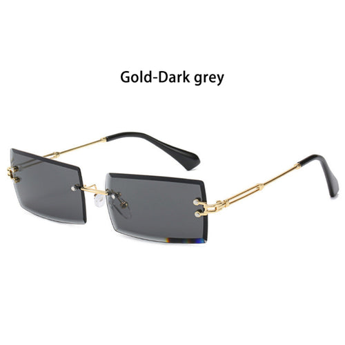 Load image into Gallery viewer, Rimless Small Rectangle Sunglasses UV400 Eyewear
