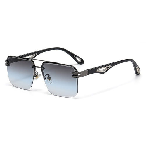 Load image into Gallery viewer, Oversized Rimless Rectangle Sunglasses
