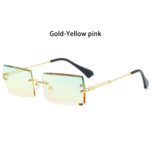 Load image into Gallery viewer, Rimless Small Rectangle Sunglasses UV400 Eyewear
