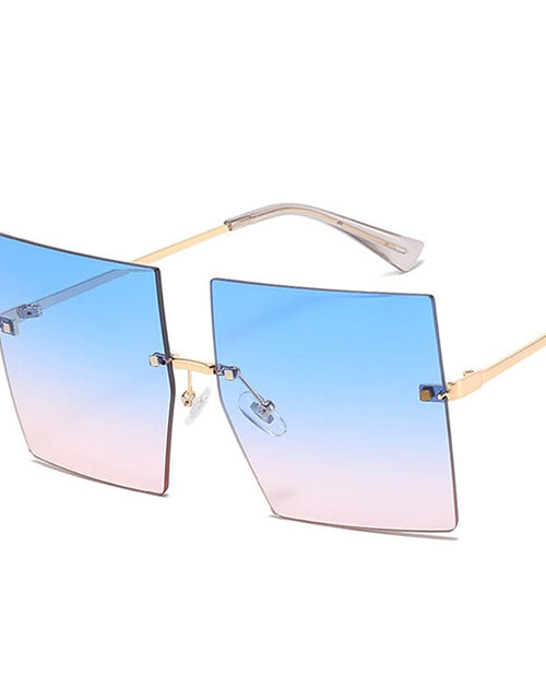 Load image into Gallery viewer, Oversized Rimless Square Sunglasses
