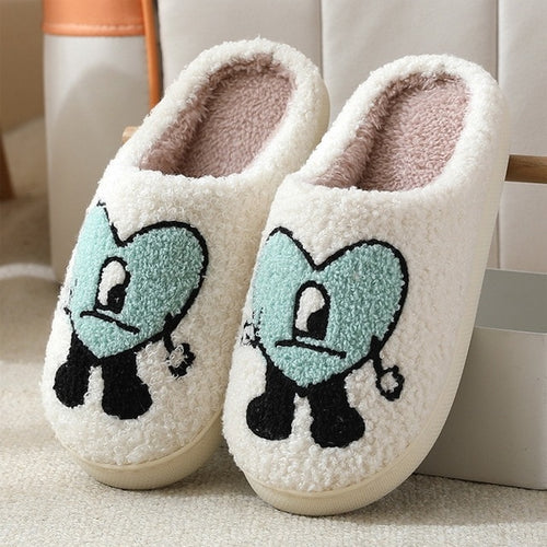 Load image into Gallery viewer, Love Heart Fluffy Slippers
