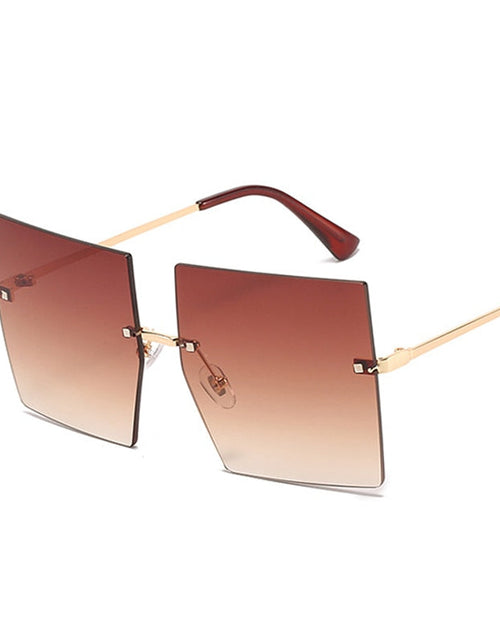 Load image into Gallery viewer, Oversized Rimless Square Sunglasses
