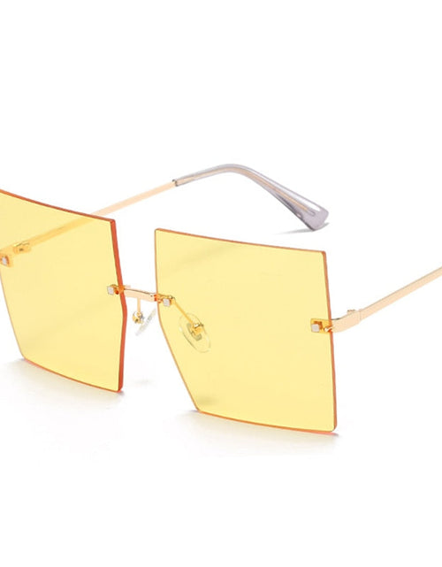 Load image into Gallery viewer, Oversized Rimless Square Sunglasses
