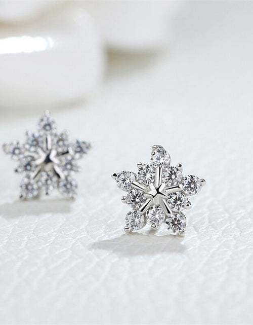 Load image into Gallery viewer, Christmas Snowflake Stud Earrings
