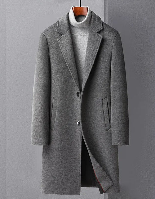 Load image into Gallery viewer, Men&#39;s Wool Trench Coat
