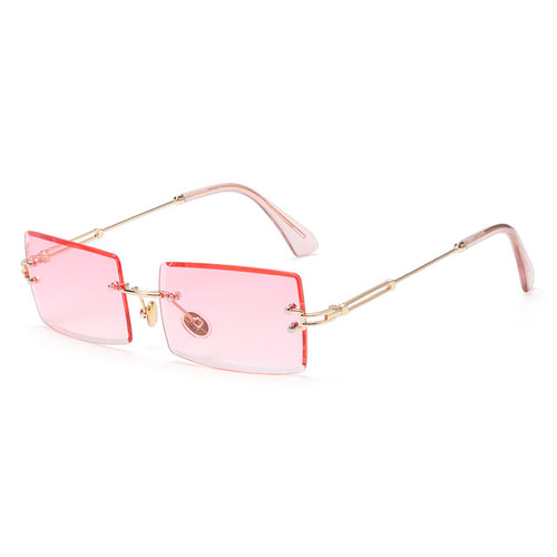 Load image into Gallery viewer, Rimless Small Rectangle Sunglasses UV400 Eyewear
