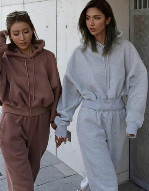 Load image into Gallery viewer, Women Warm Hoodie and Pants Set
