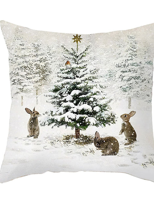 Load image into Gallery viewer, Christmas Elk Tree Cushion Cover
