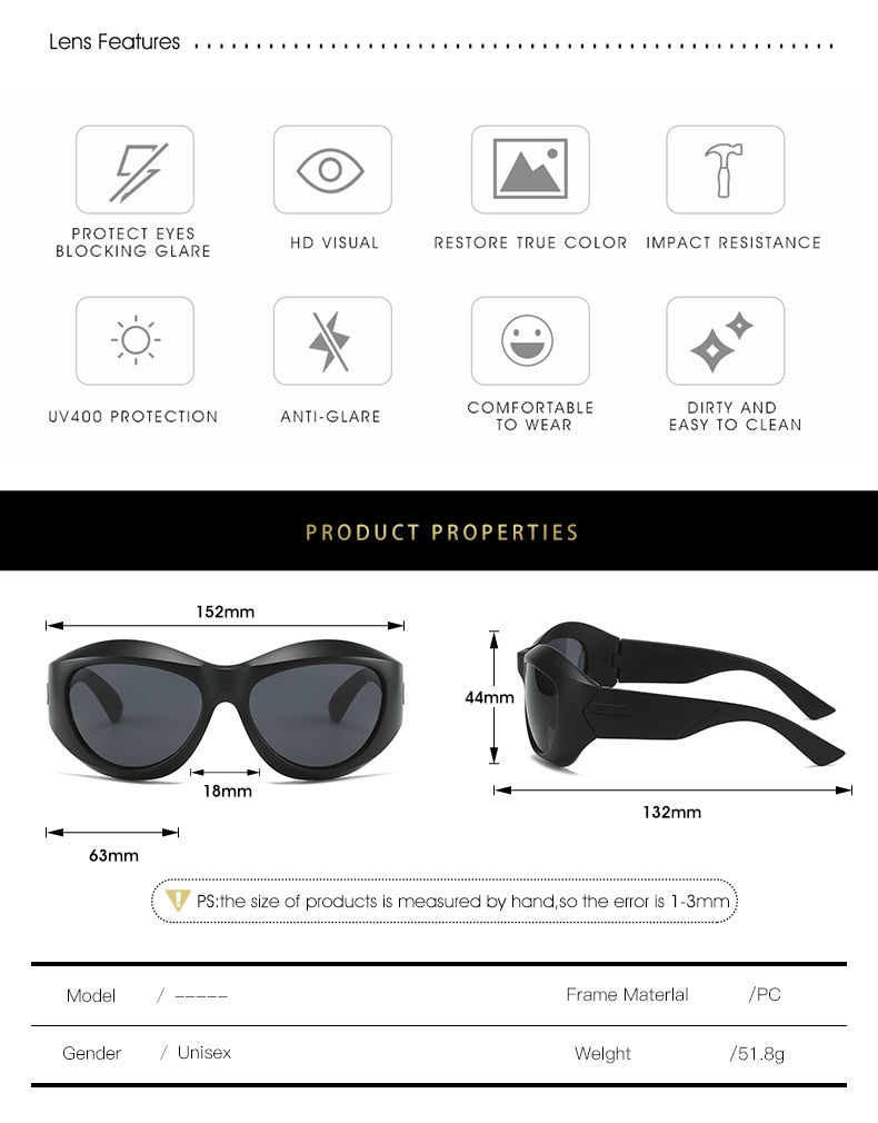 Unique Irregular Hip Hop Sunglasses