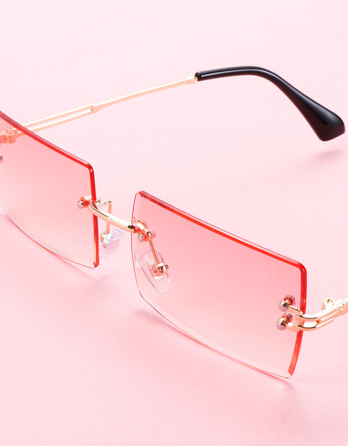 Load image into Gallery viewer, Rimless Small Rectangle Sunglasses UV400 Eyewear
