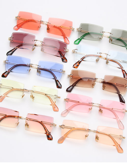 Load image into Gallery viewer, Rimless Small Rectangle Sunglasses UV400 Eyewear
