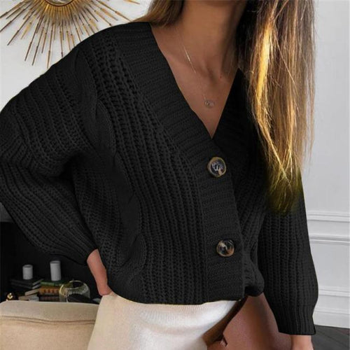 Load image into Gallery viewer, Vintage Knitted V Neck Cardigan
