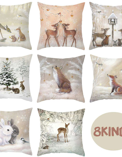 Load image into Gallery viewer, Christmas Elk Tree Cushion Cover
