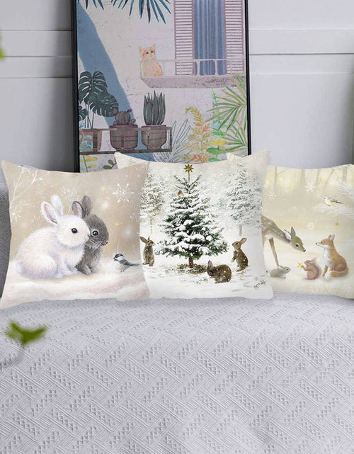 Load image into Gallery viewer, Christmas Elk Tree Cushion Cover
