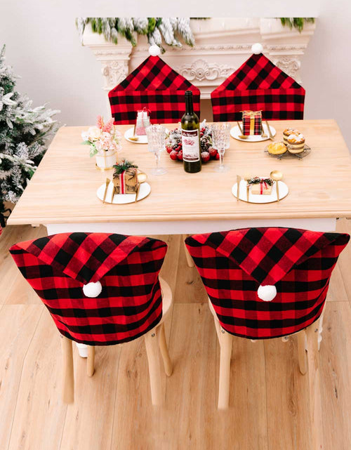 Load image into Gallery viewer, 2-Pack Christmas Plaid Chair Covers
