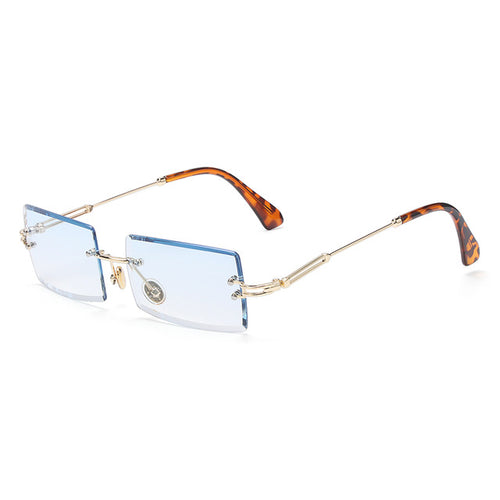 Load image into Gallery viewer, Rimless Small Rectangle Sunglasses UV400 Eyewear
