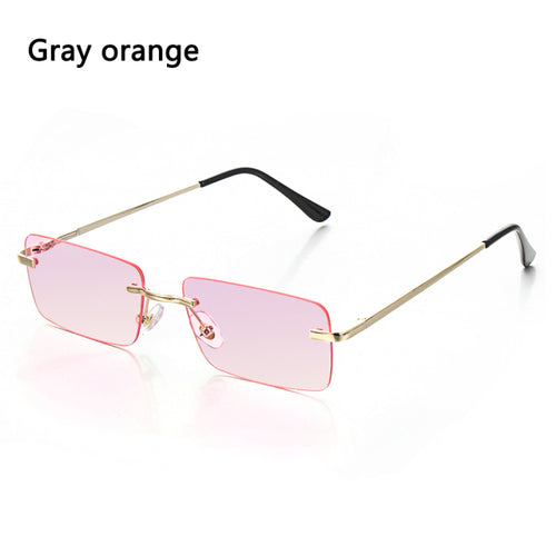 Load image into Gallery viewer, Rimless Small Rectangle Sunglasses UV400 Eyewear
