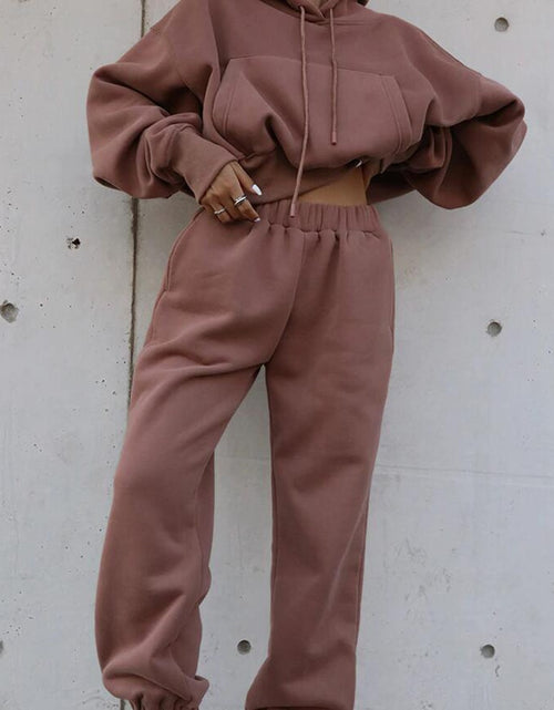 Load image into Gallery viewer, Women Warm Hoodie and Pants Set
