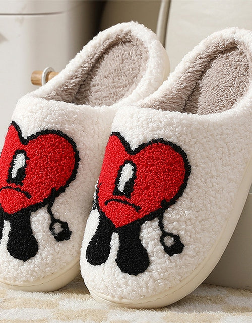 Load image into Gallery viewer, Love Heart Fluffy Slippers
