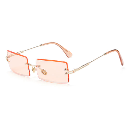 Load image into Gallery viewer, Rimless Small Rectangle Sunglasses UV400 Eyewear
