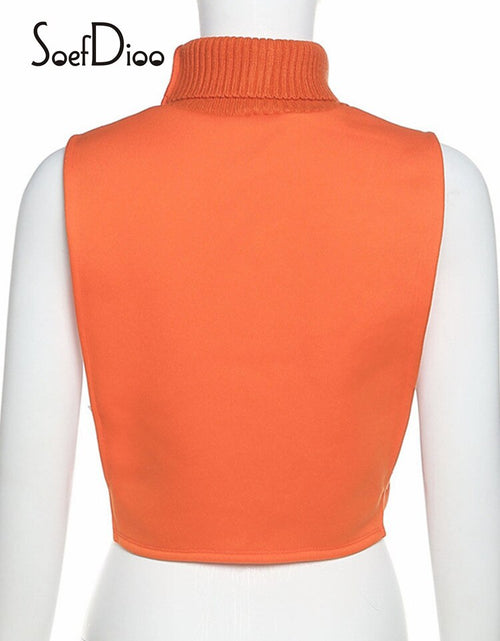 Load image into Gallery viewer, Turtleneck Sleeveless Pullover Crop Top and Dress
