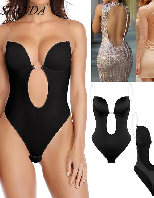 Load image into Gallery viewer, Shapewear Bodysuit Women Deep V-Neck
