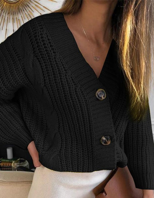 Load image into Gallery viewer, Vintage Knitted V Neck Cardigan
