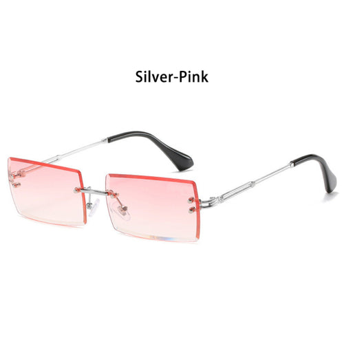 Load image into Gallery viewer, Rimless Small Rectangle Sunglasses UV400 Eyewear
