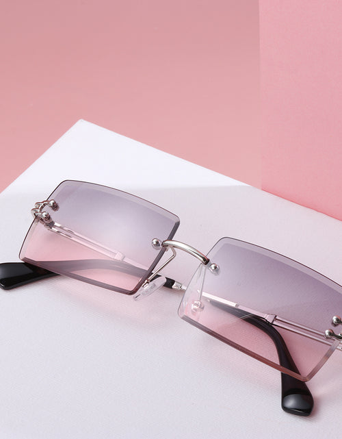 Load image into Gallery viewer, Rimless Small Rectangle Sunglasses UV400 Eyewear
