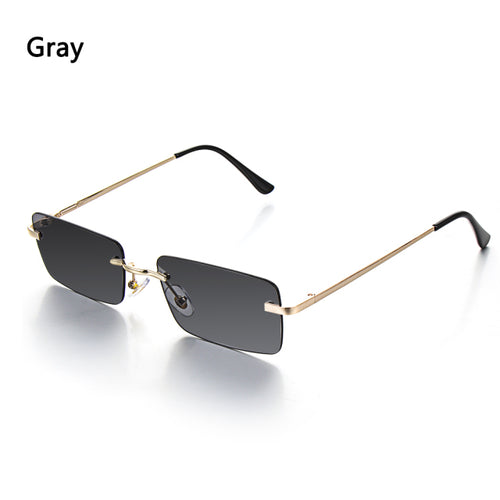 Load image into Gallery viewer, Rimless Small Rectangle Sunglasses UV400 Eyewear
