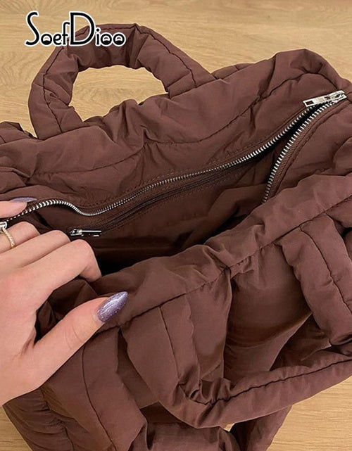 Load image into Gallery viewer, Zipper Cotton-padded Jacket Bags
