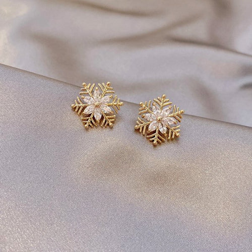 Load image into Gallery viewer, Christmas Snowflake Stud Earrings
