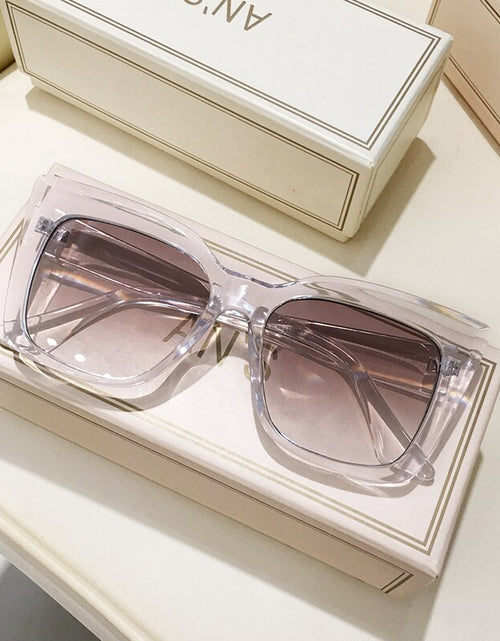 Load image into Gallery viewer, Rectangle Big Frame Cat Eye Sunglasses
